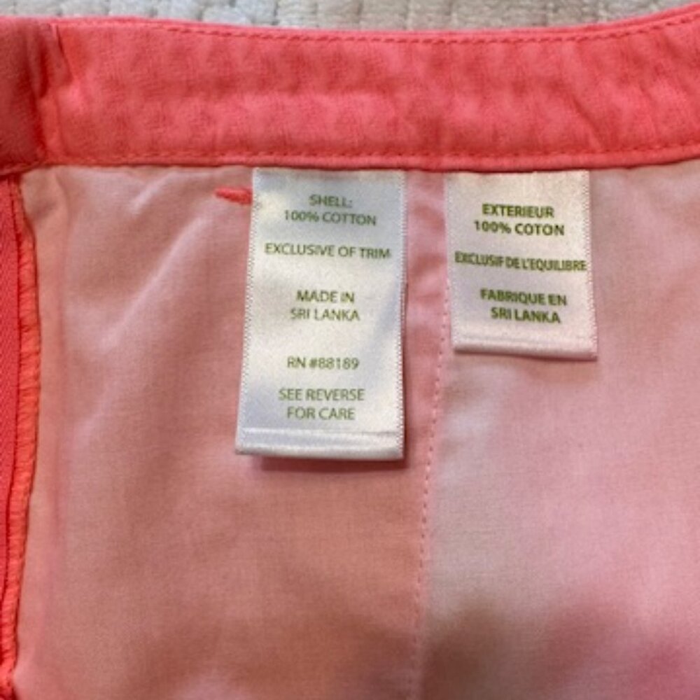 Lilly Pulitzer Magnolia Scallop Shorts Bright Coral Sz 8 NWOT Resort Preppy - Picture 5 of 6